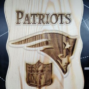 Patriots laser engraved wall decor